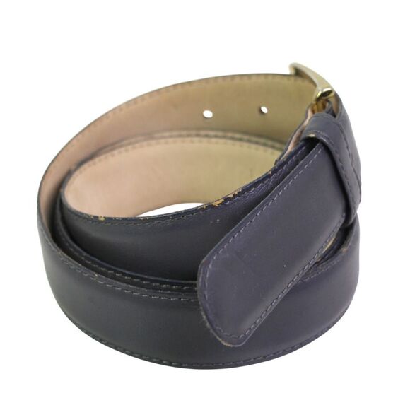 VTG GRAY GENUINE LEATHER 1 1/8"Wd STITCH DRESS CASUAL MEN'S BELT Sz 36 (R83 - Picture 5 of 13